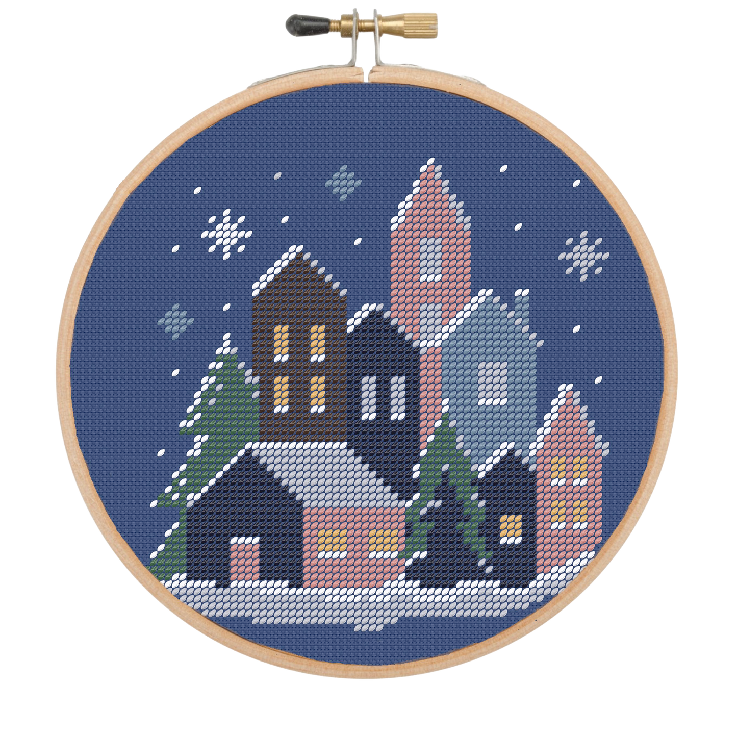 CHRISTMAS VILLAGE NEEDLEPOINT KIT