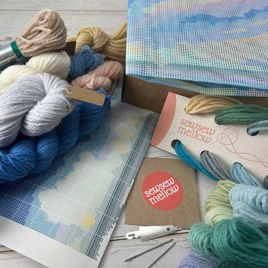 Quiet Shores Tapestry Kit contents