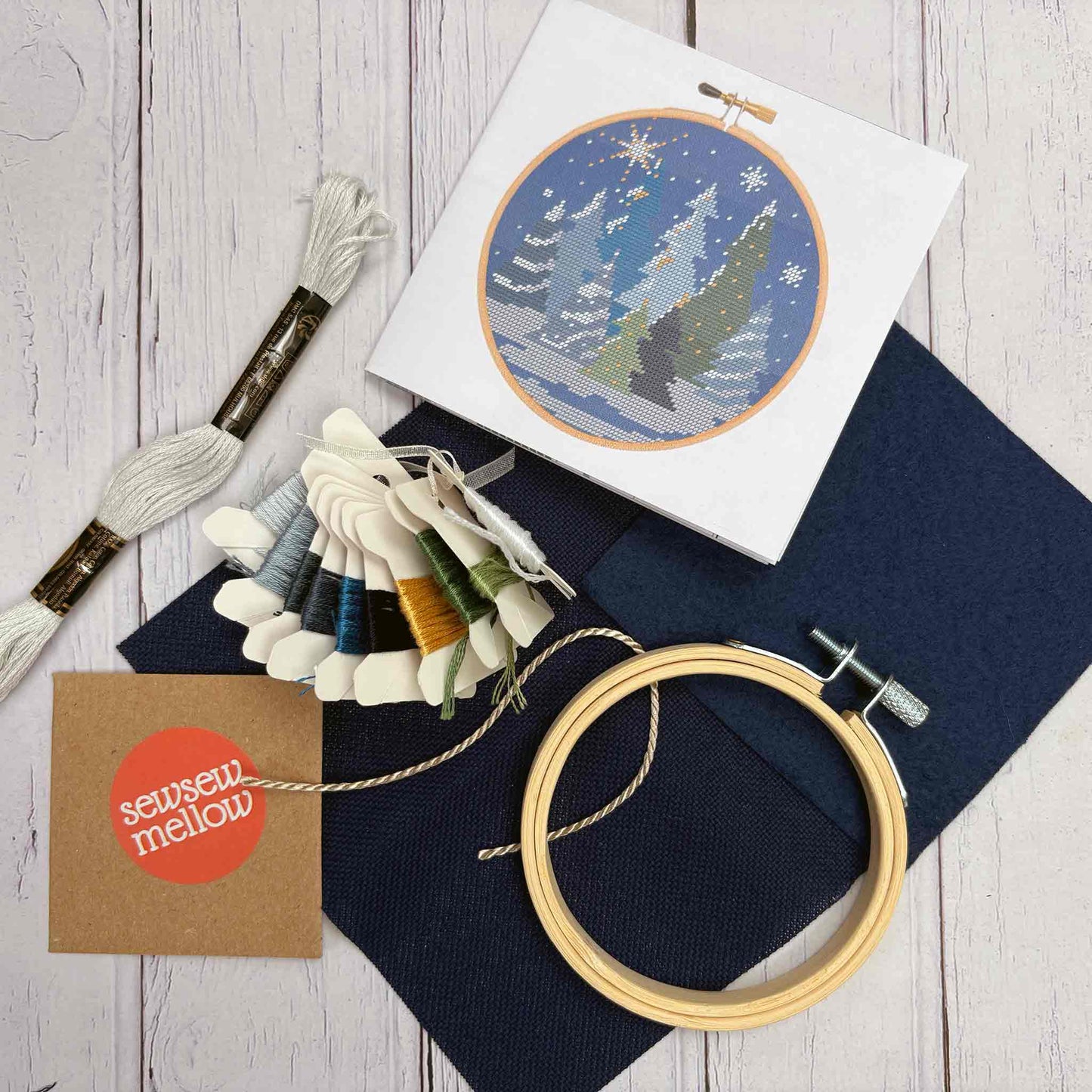 Winter Wonderland Needlepoint Kit Contents