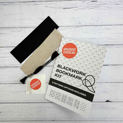 Blackwork Bookmark Kit Contents