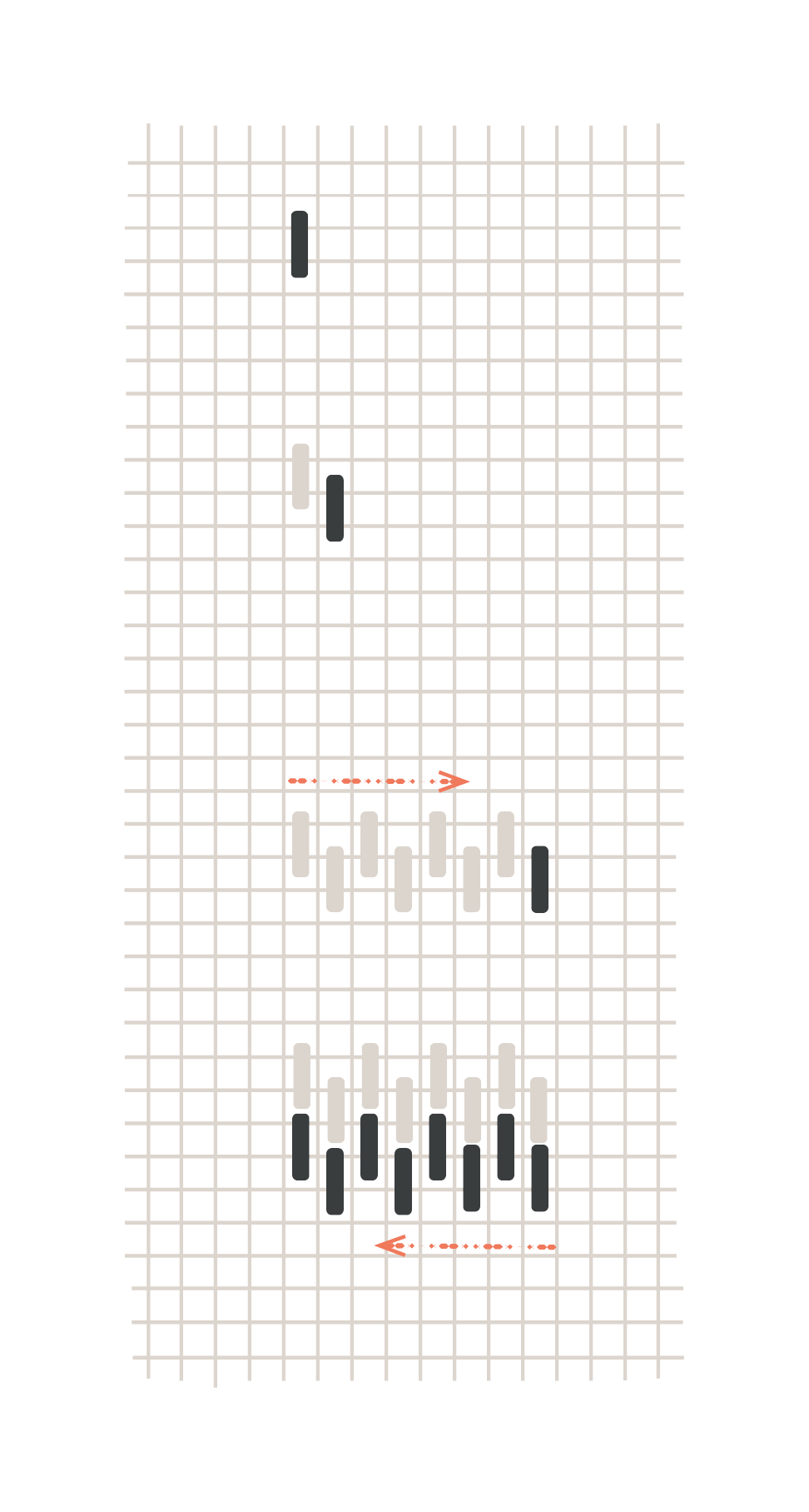 Brick stitch step by step graphic