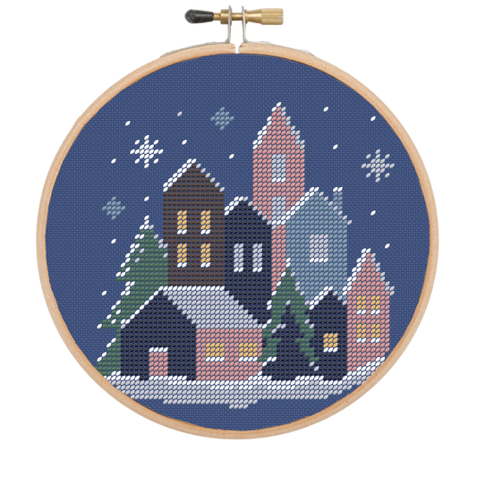 CHRISTMAS VILLAGE NEEDLEPOINT KIT