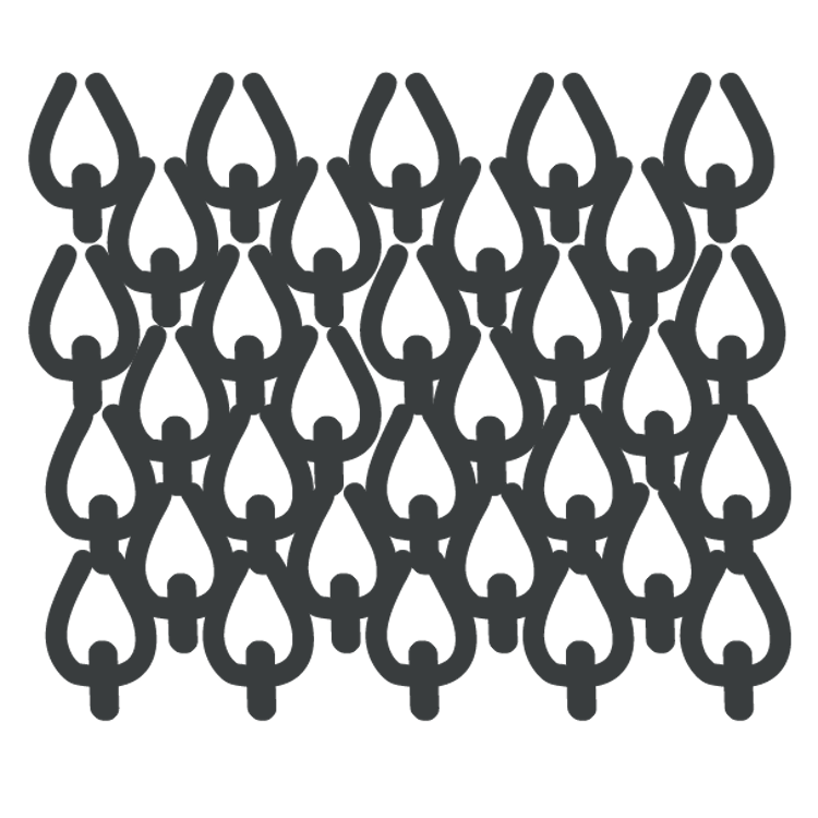 Detached Chain graphic for needlepoint guidance