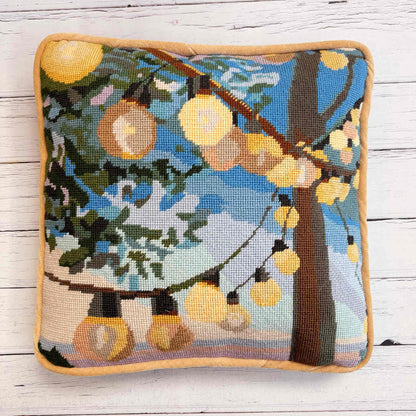 Evening Light Tapestry Needlepoint Kit completed as a 30cm x 30cm cushion