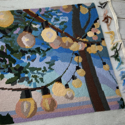 Evening Light tapestry needlepoint kit completed full image