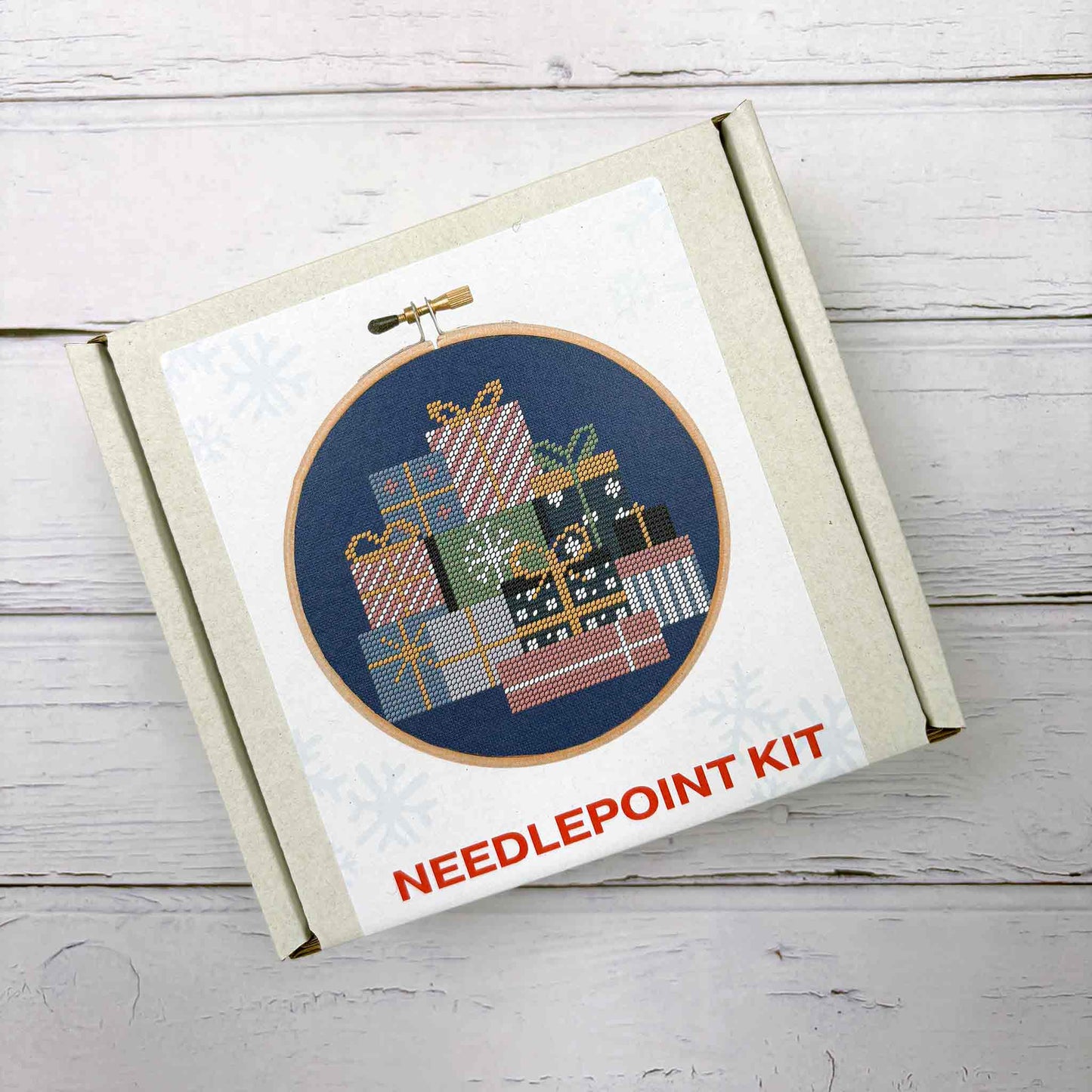 Festive Gifts Needlepoint Kit Box