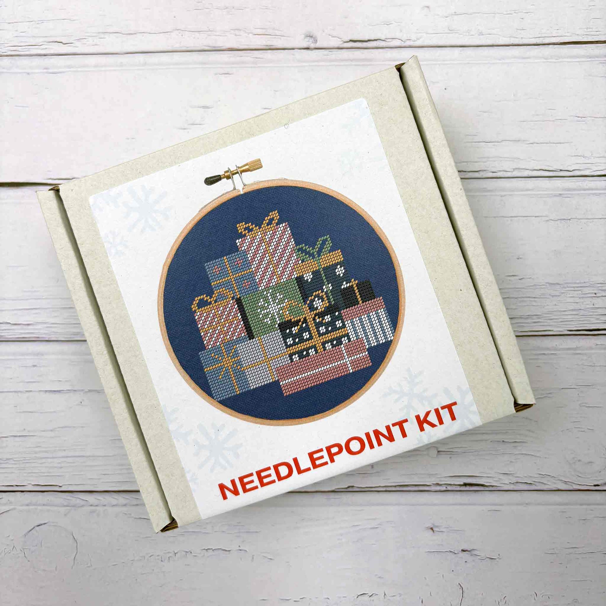 Festive Gifts Needlepoint Kit Box