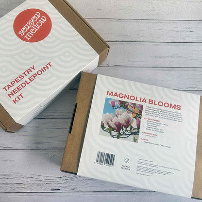 Magnolia Blooms Tapestry Needlepoint Kit packaging