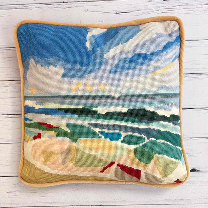 Quiet Shores Tapestry Needlepoint Kit finished as a 30cm x 30cm cushion