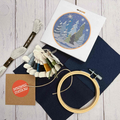Winter Wonderland Needlepoint Kit Contents