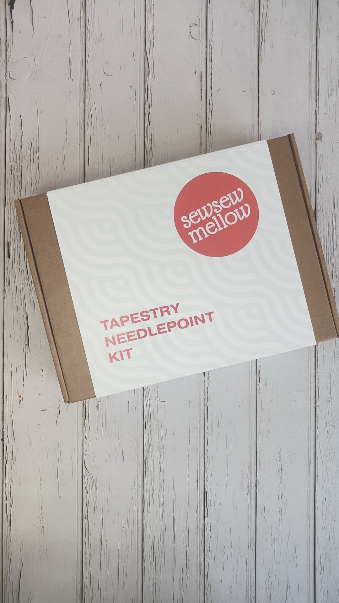 Unboxing a Quiet Shores Needlepoint Tapestry Kit made by Sew Sew Mellow