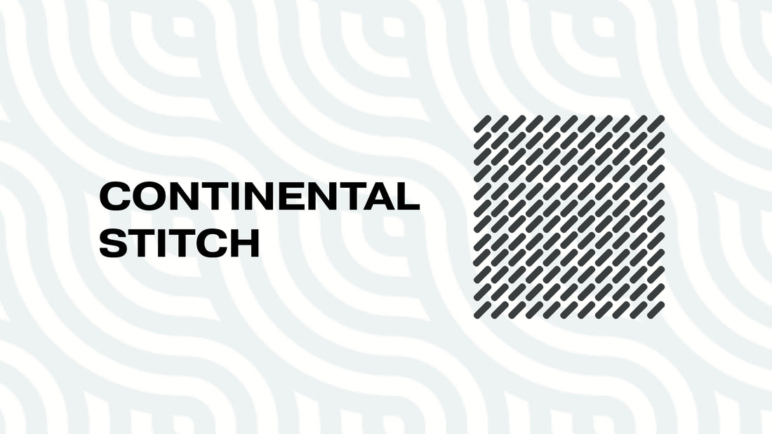 Tent stitch variation known as Continental Stitch demonstration video