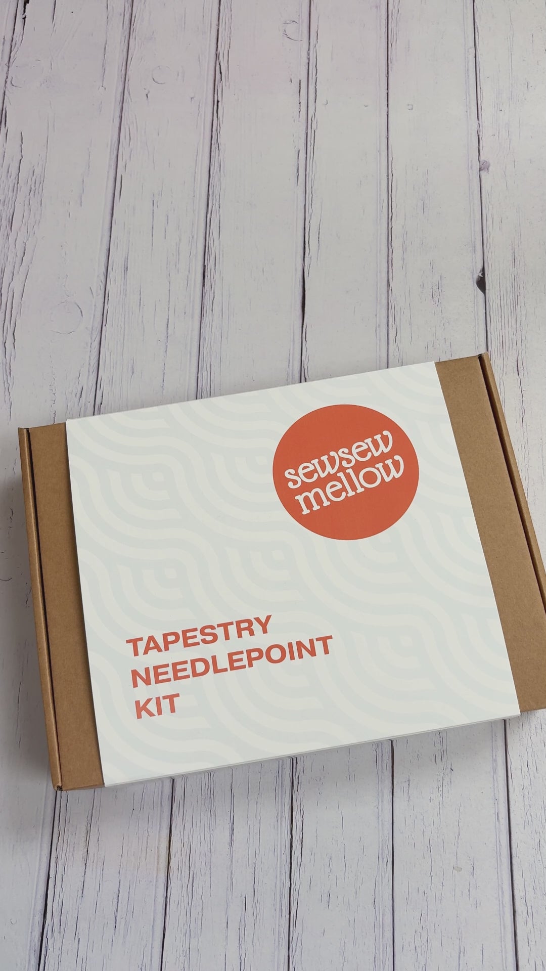 Video showing unboxing of Dazzle Tapestry Needlepoint Kit 
